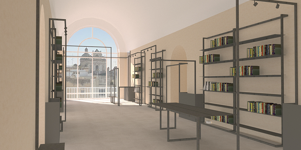 Snake - Arredo sala Fondazione ITS - Biblioteca Bernardini - Lecce (LE) - progetto Alpha Studio